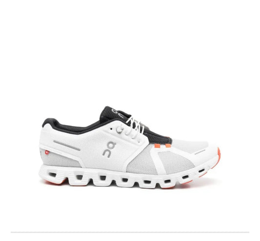 Tenis on cloud 6 Blanco  naranja