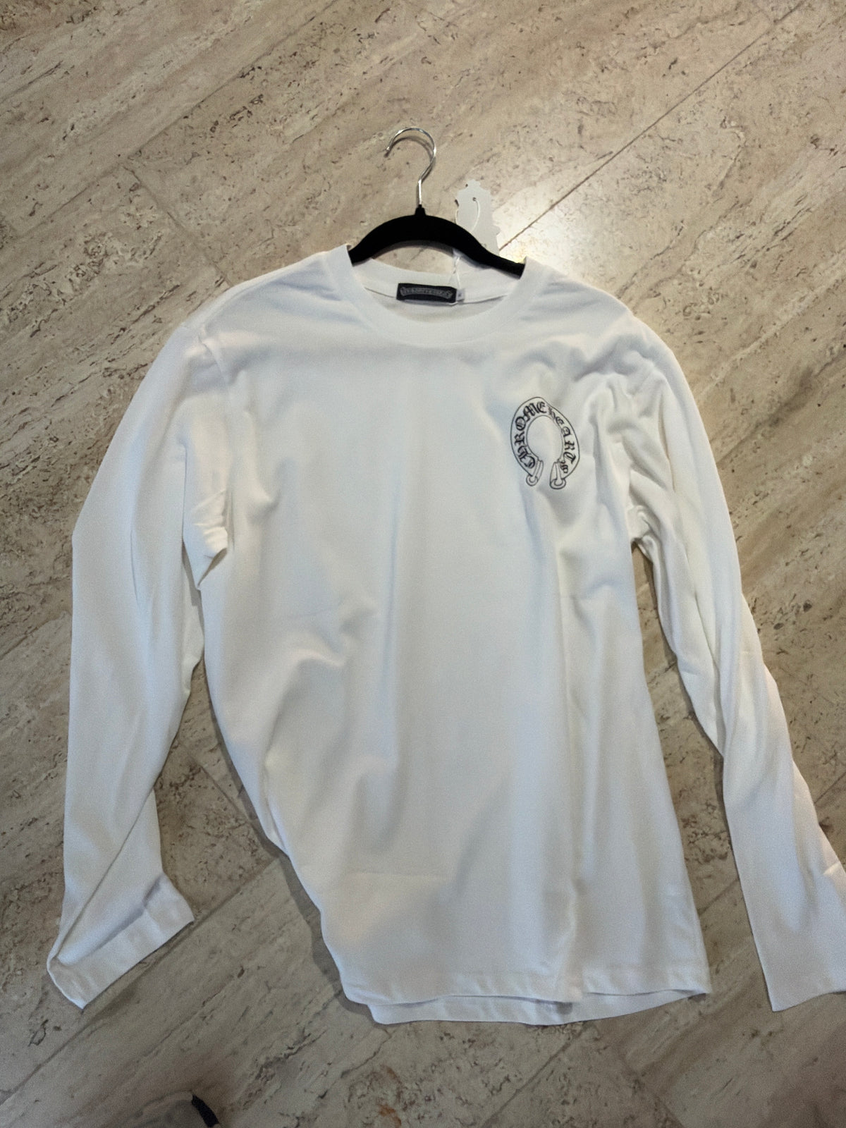 Playera manga larga Chrome hats blanca