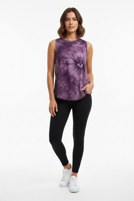 Playera lululemon sin manga morada