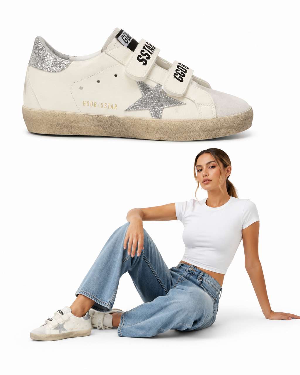 Golden Goose plata broche