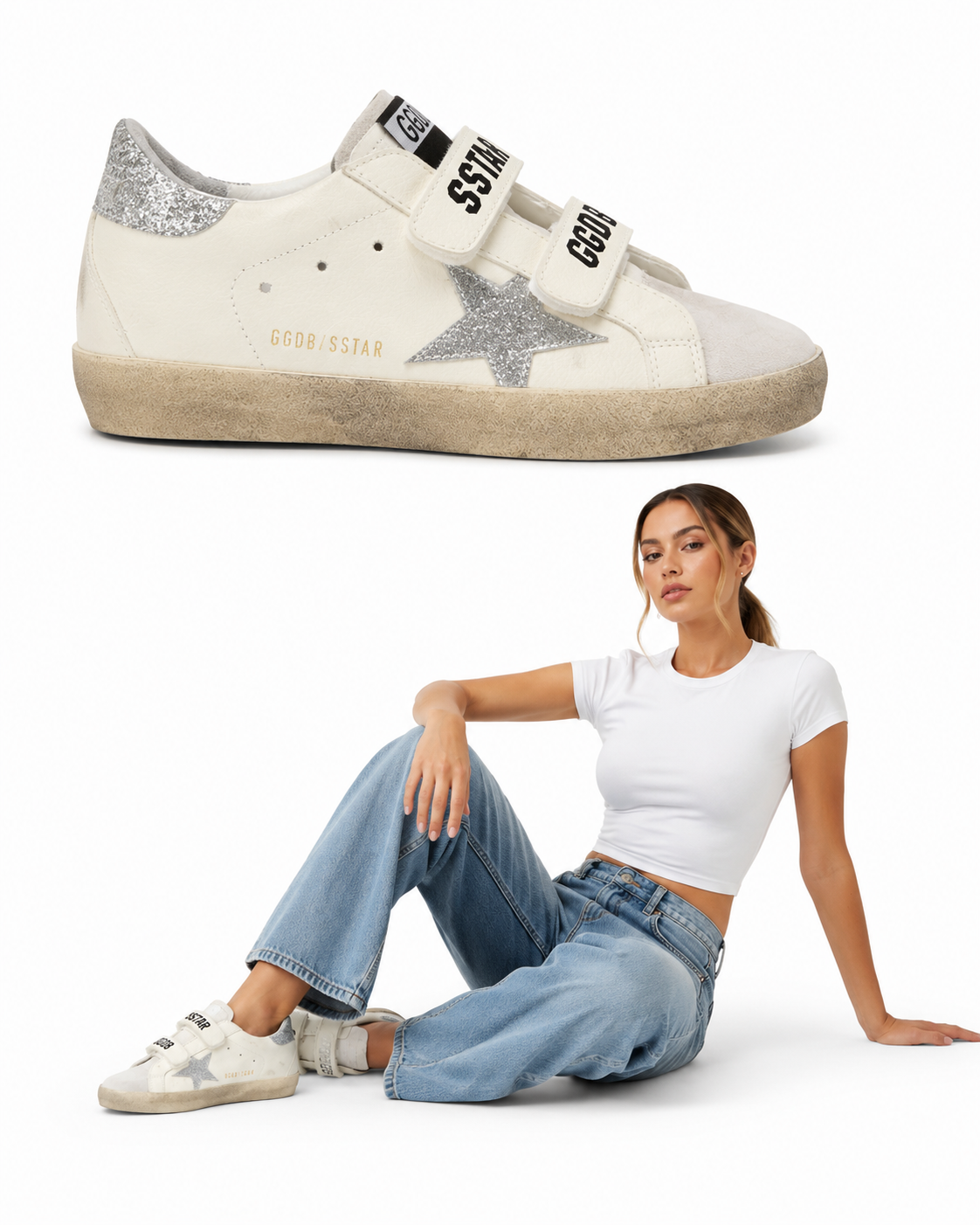 Golden Goose plata broche
