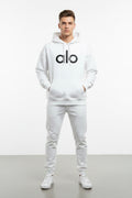 Sudadera Alo yoga logo bordado  blanca