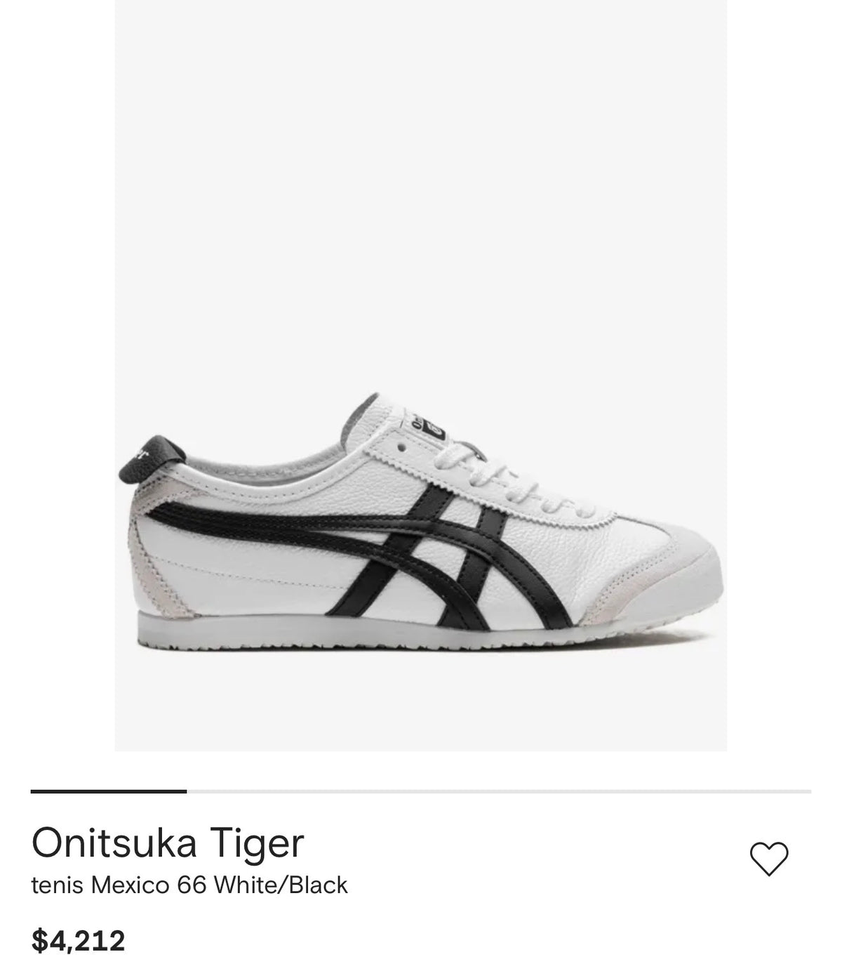 Onisuka tiger blanco negro