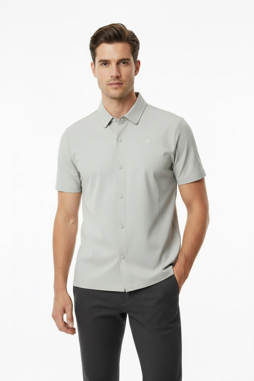 Camisa lululemon polo gris claro caballero