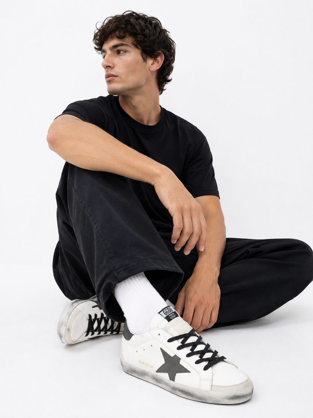 Golden goose negro carbón
