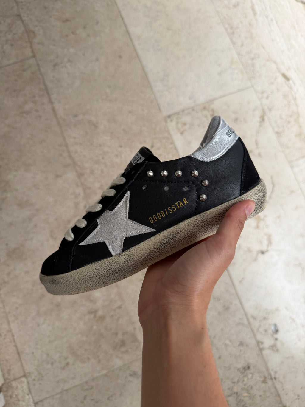 Golden goose negro plata