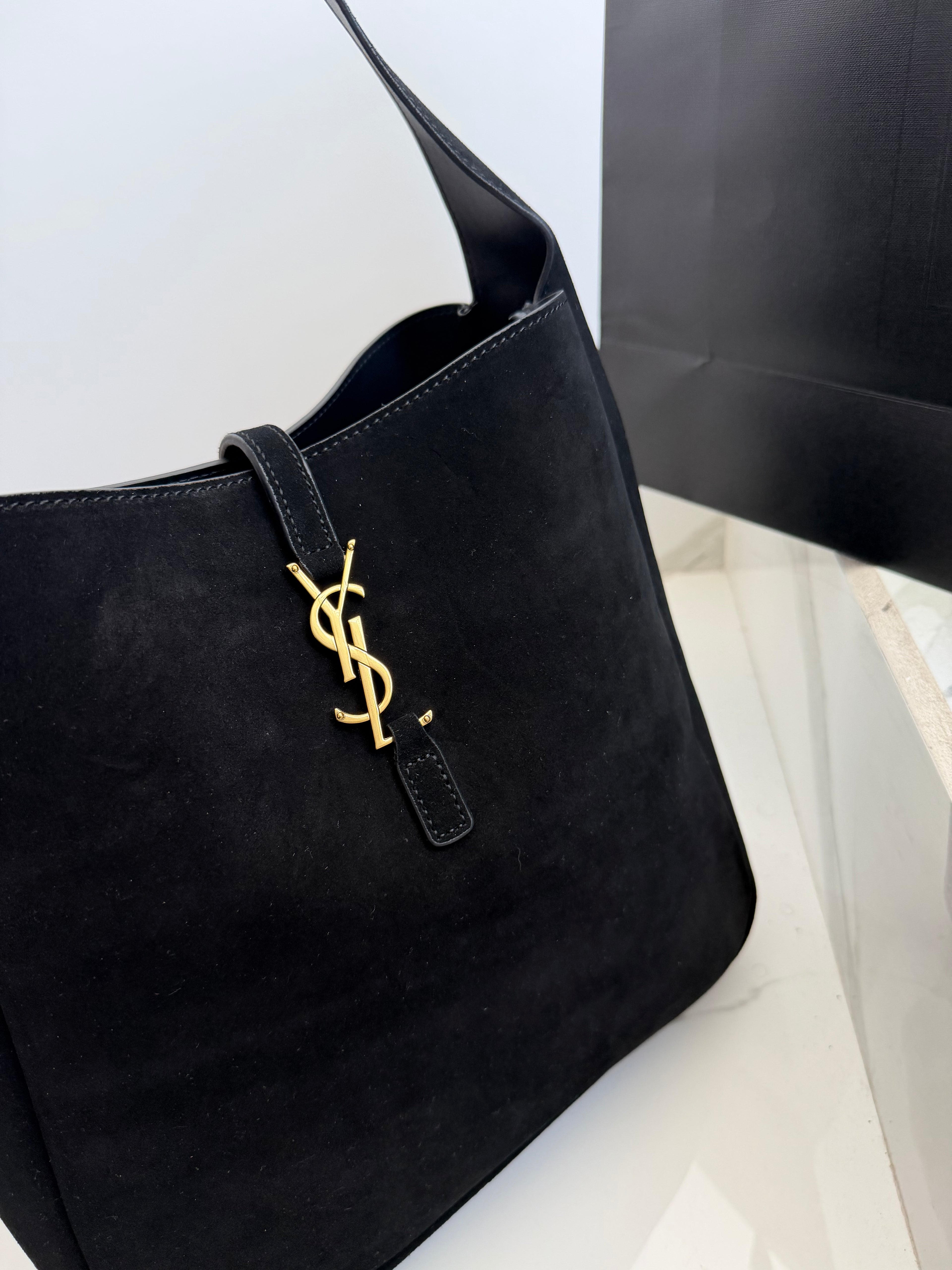 Bolsa ysl gamuza negro