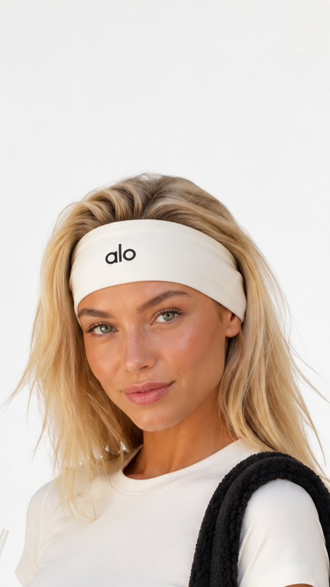 Bandita para el cabello beige tela licra
