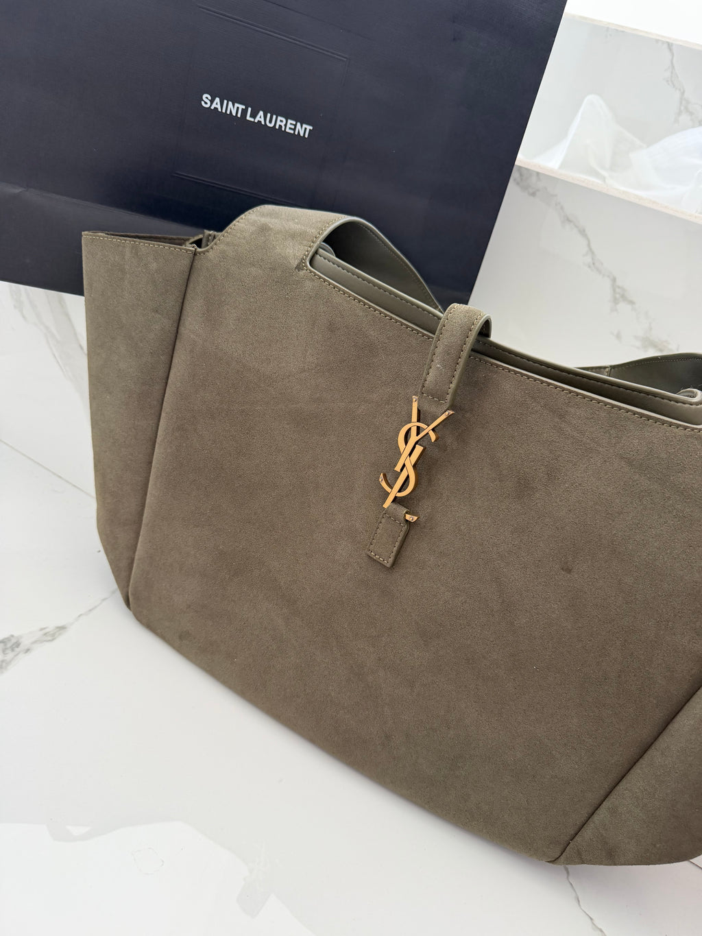 Bolsa ysl piel verde