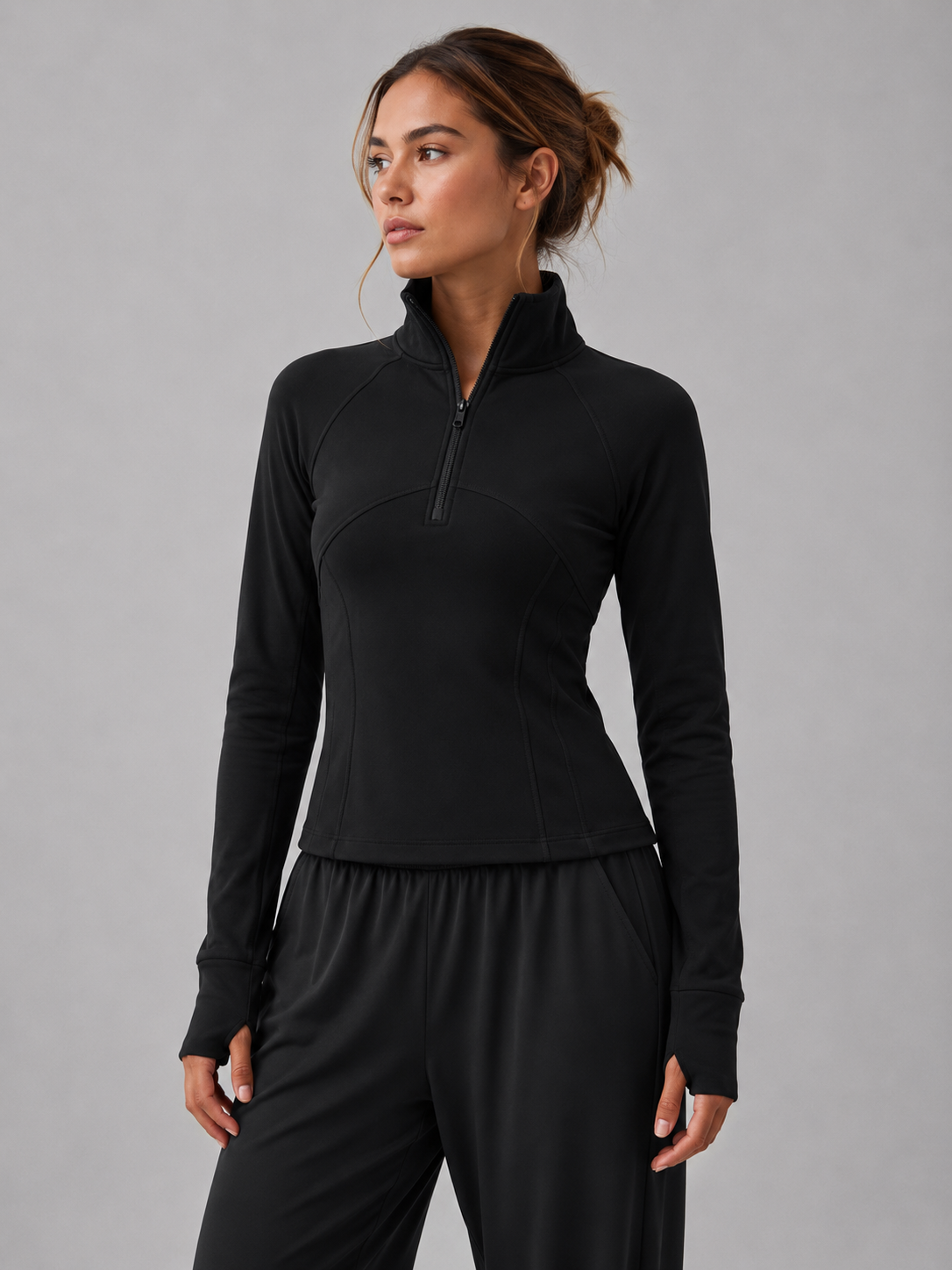 Suéter medio sierre lululemon negro