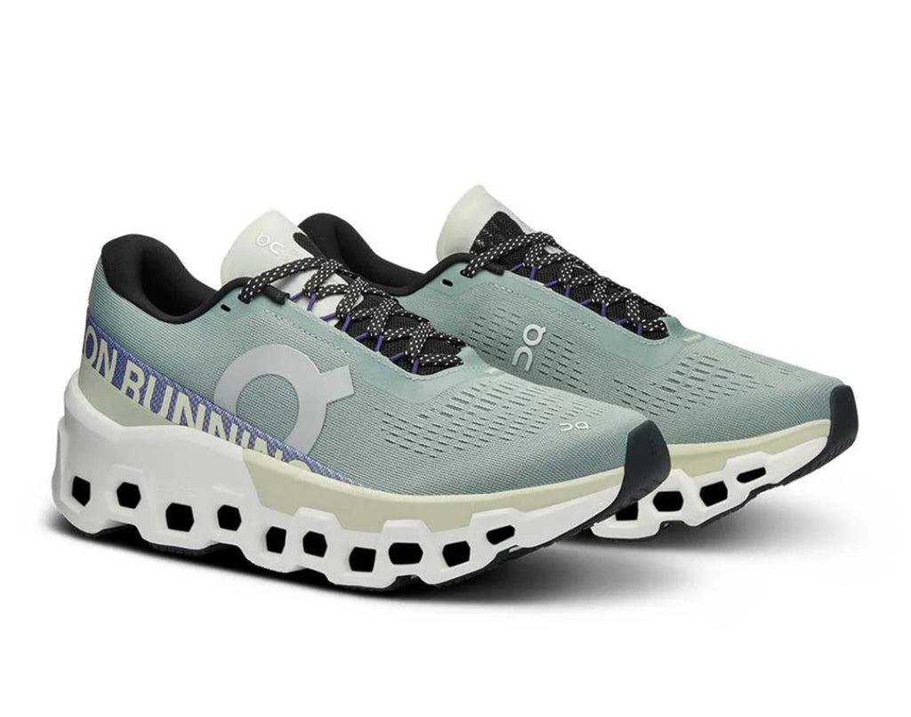 Tenis on Cloud On running verde franja morada
