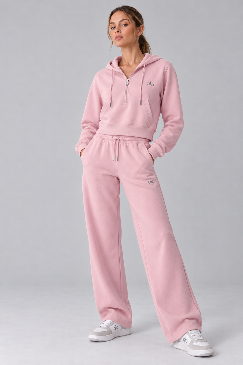 Conjunto Alo yoga rosa