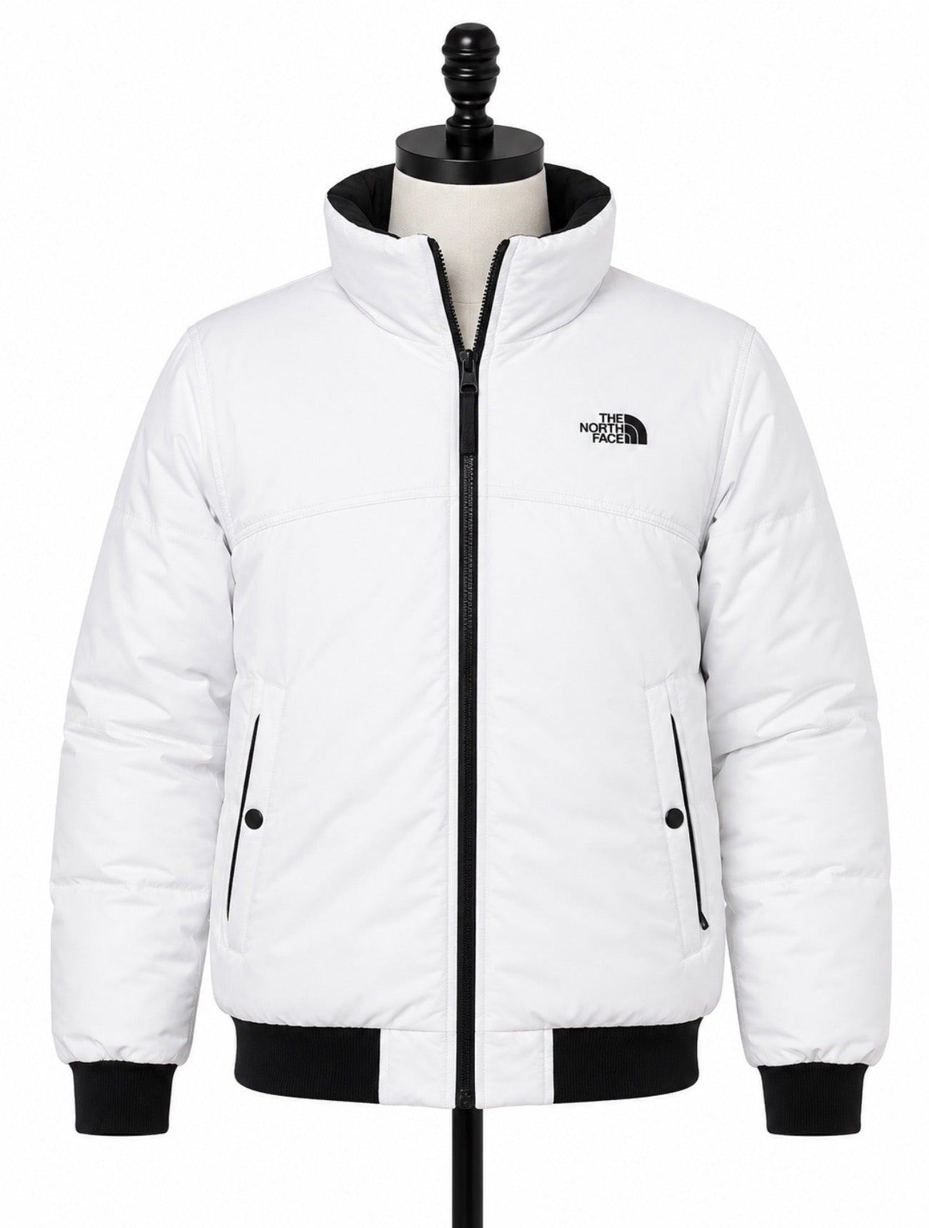 Chamarra North face doble vista blanca