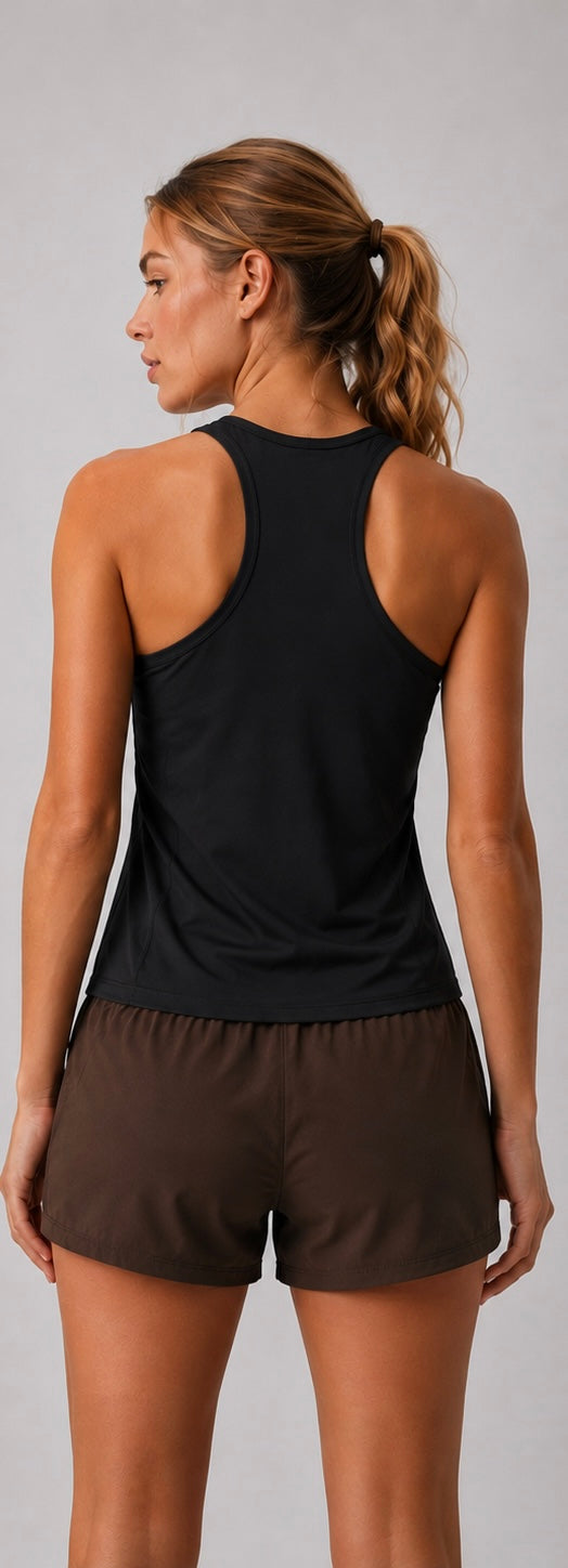 Playera Lululemon sin manga negra