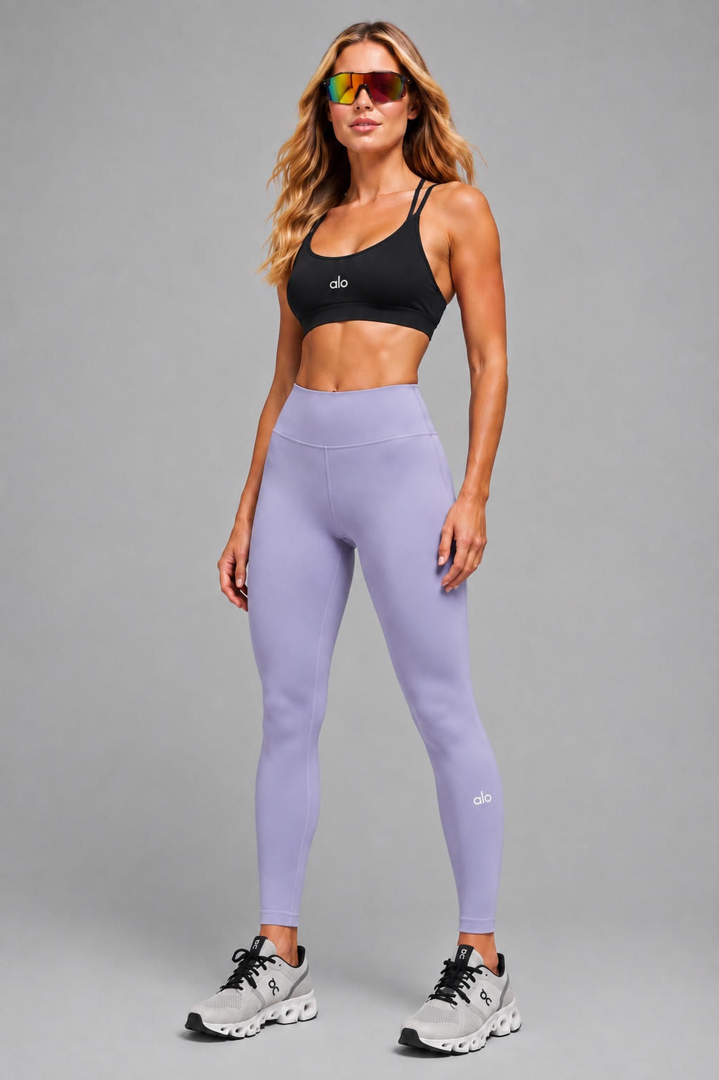 Leggin Alo yoga lila maya atrás
