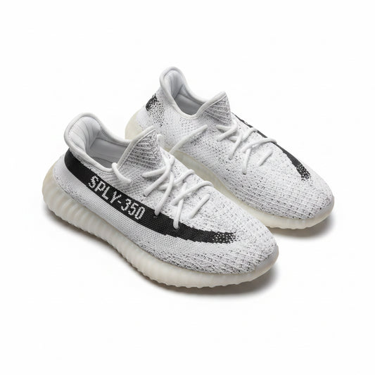 Yeezy 350 bots blancos franja negra