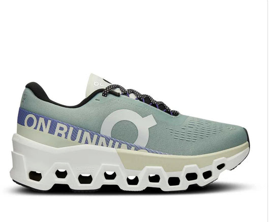 Tenis on Cloud On running verde franja morada
