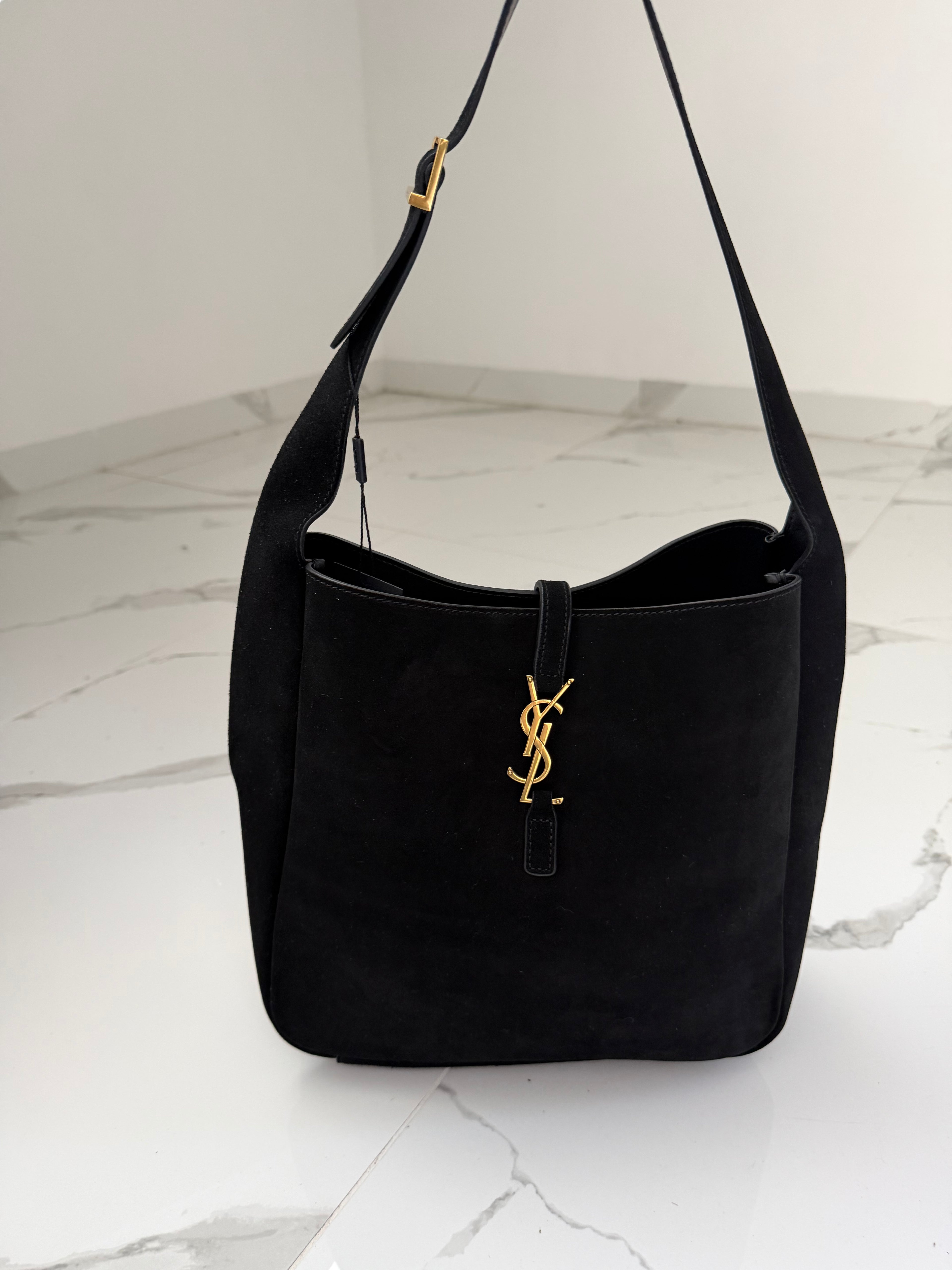 Bolsa ysl gamuza negro