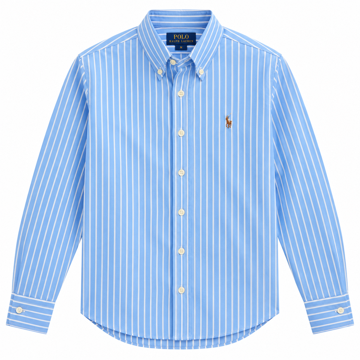 Camisa polo rayas azul