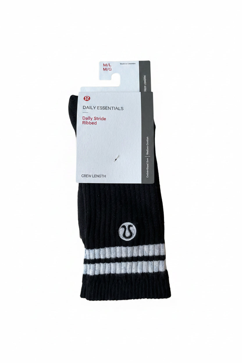 Calcetas Lululemon  negro blanco 1 par