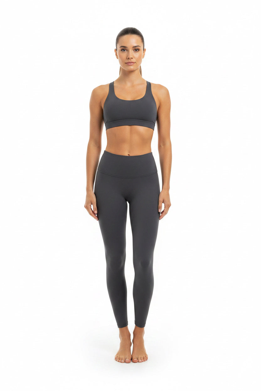 Conjunto alo yoga gris liso gris