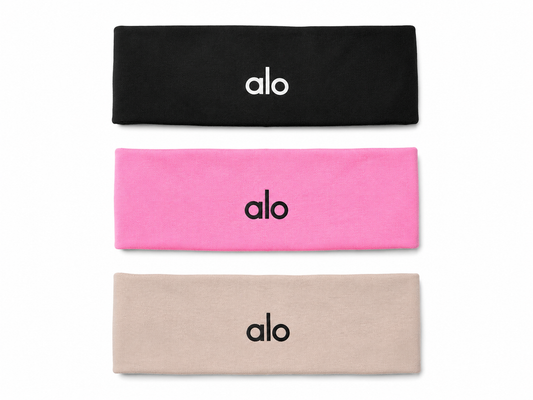 Paquete banditas Alo yoga 3 pz negra, rosa, beige