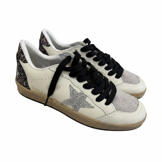 Golden Goose estrella plateada talón snekeasr