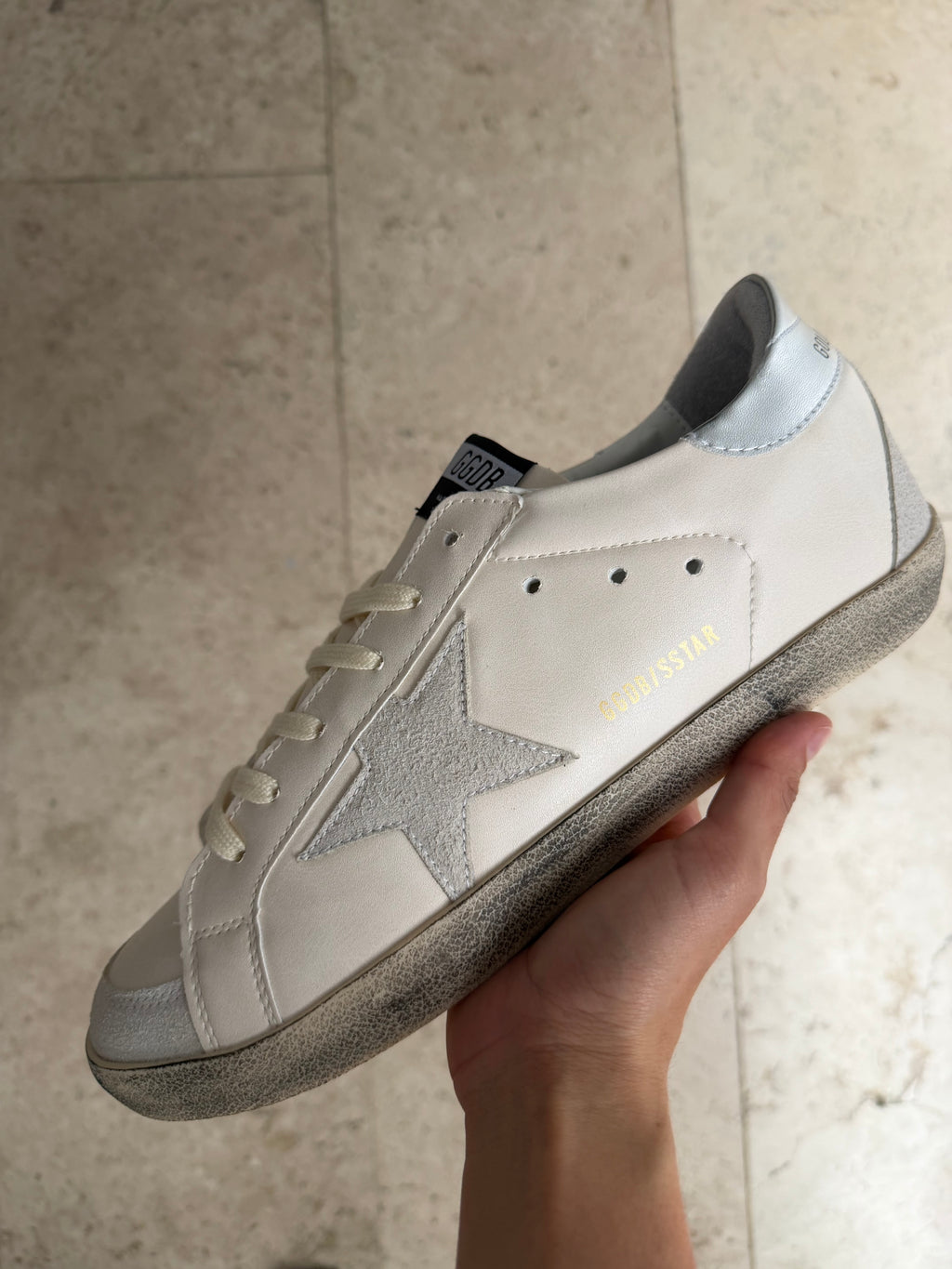 Golden goose latte gris caballero