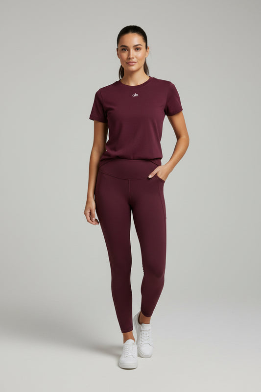 Playera Alo yoga vino b��