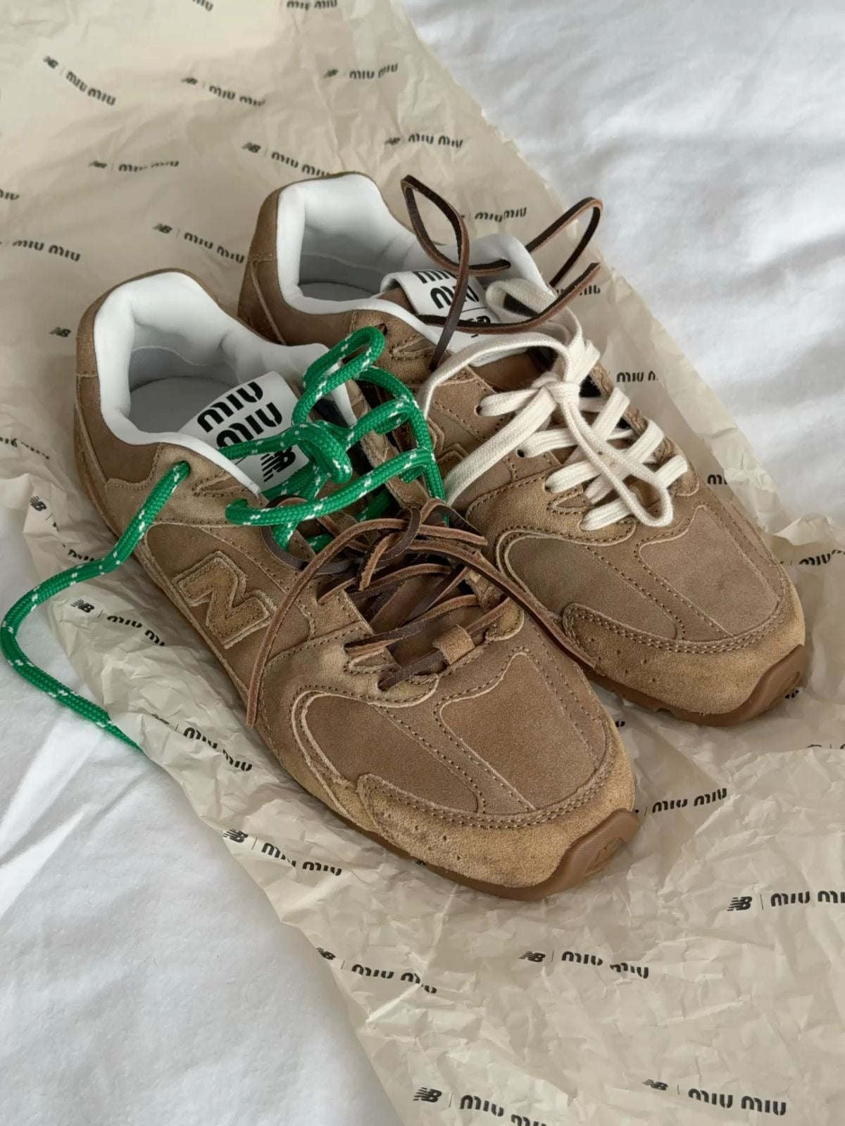 Miu miu  new balance camel