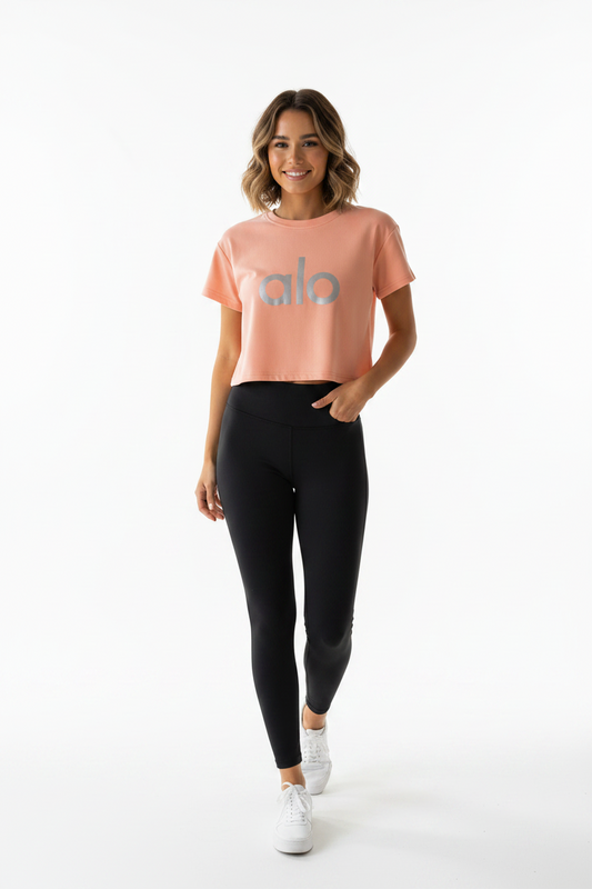 Playera Alo yoga salmon oversize