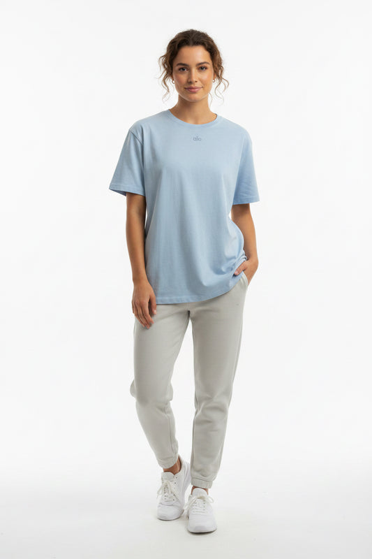 Playera Alo yoga azul cielo oversize b��