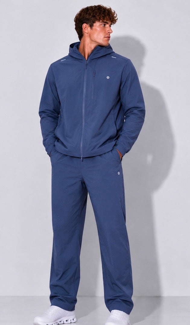 Conjunto Lululemon rompe vientos azul caballero