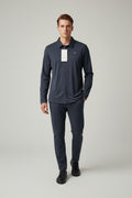 Playera Lululemon manga larga azul marino caballero