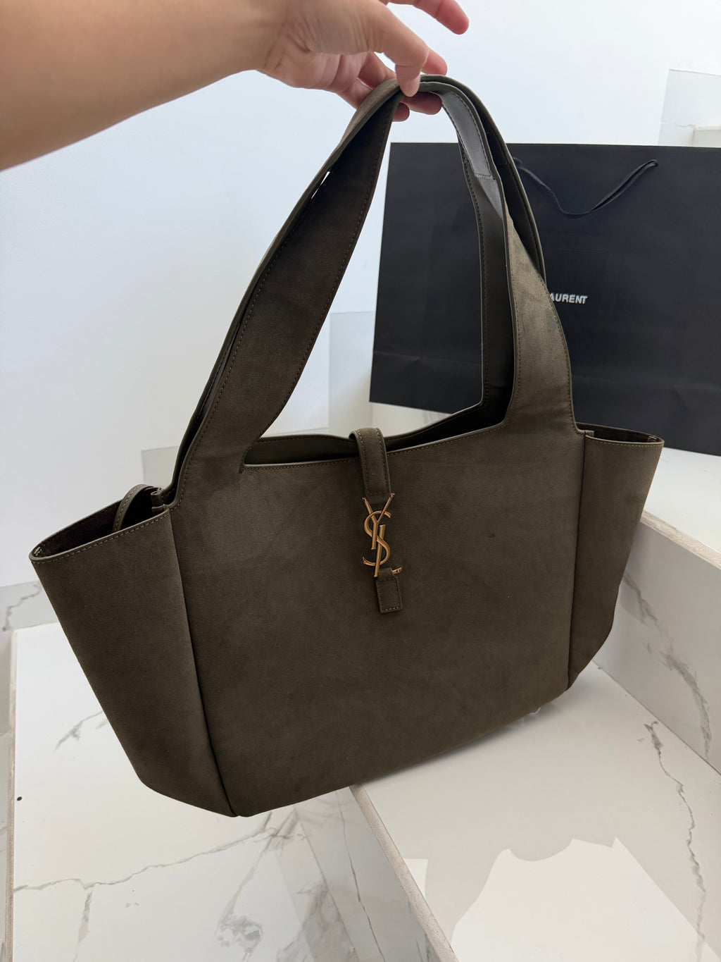 Bolsa ysl piel verde