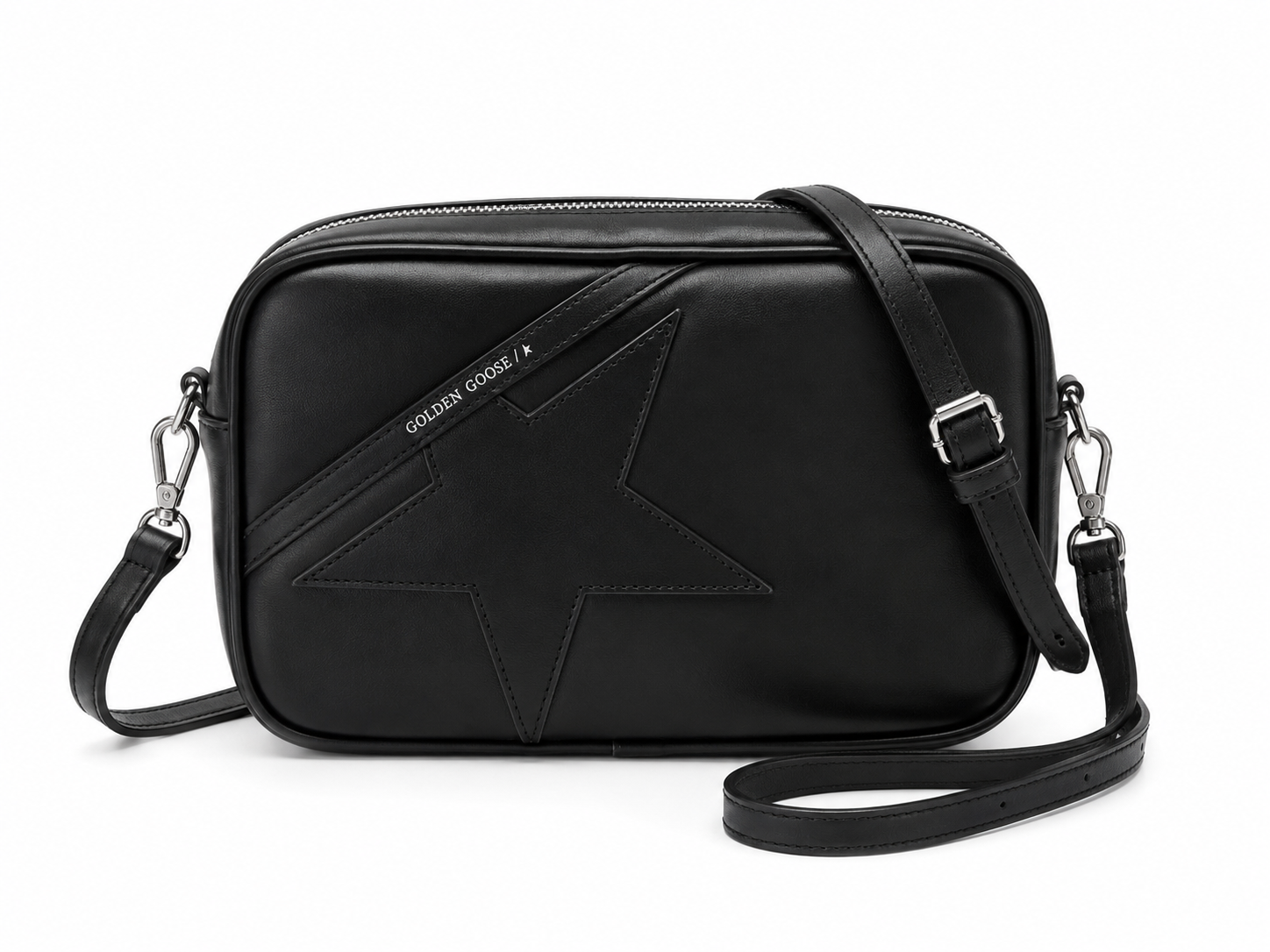 Bolsa Golden Goose negra piel