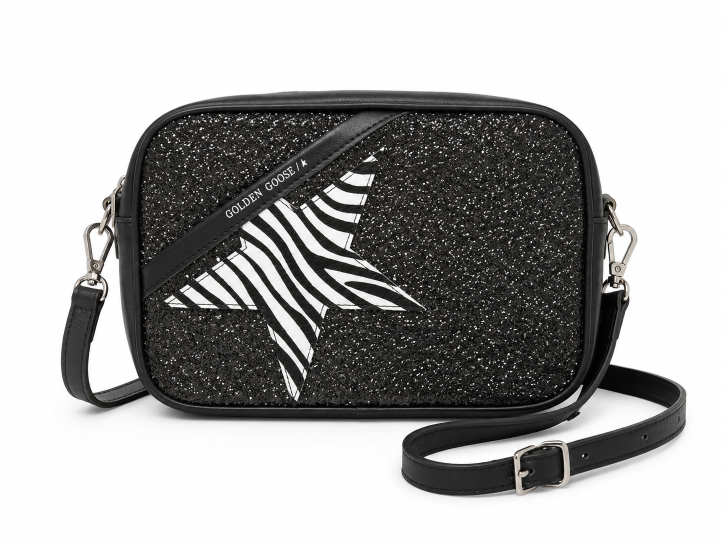 Bolsa Golden Goose negra brillos