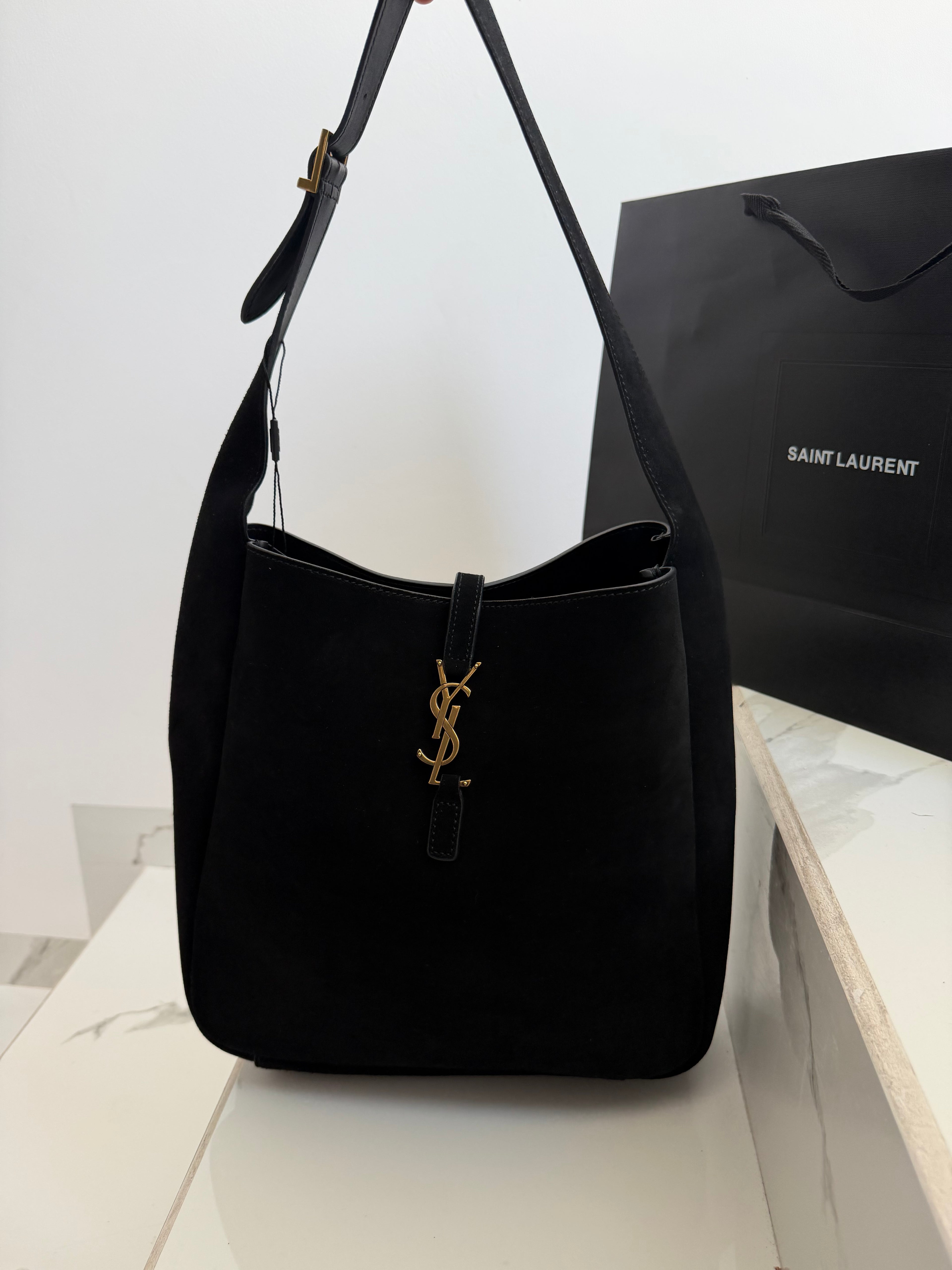 Bolsa ysl gamuza negro