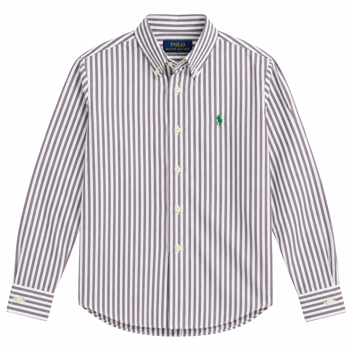 Camisa polo rayas lila