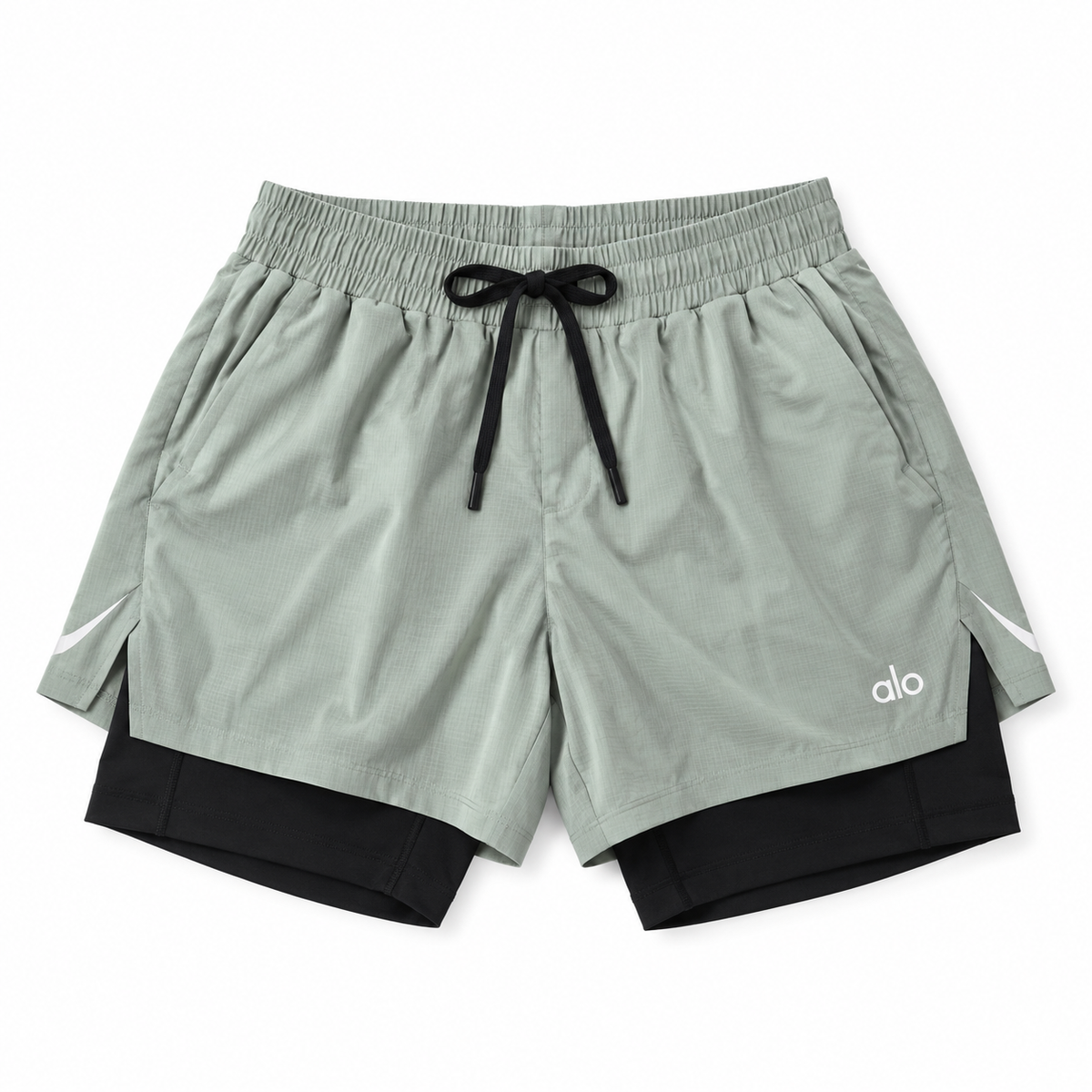 Short Alo yoga verde licra caballero