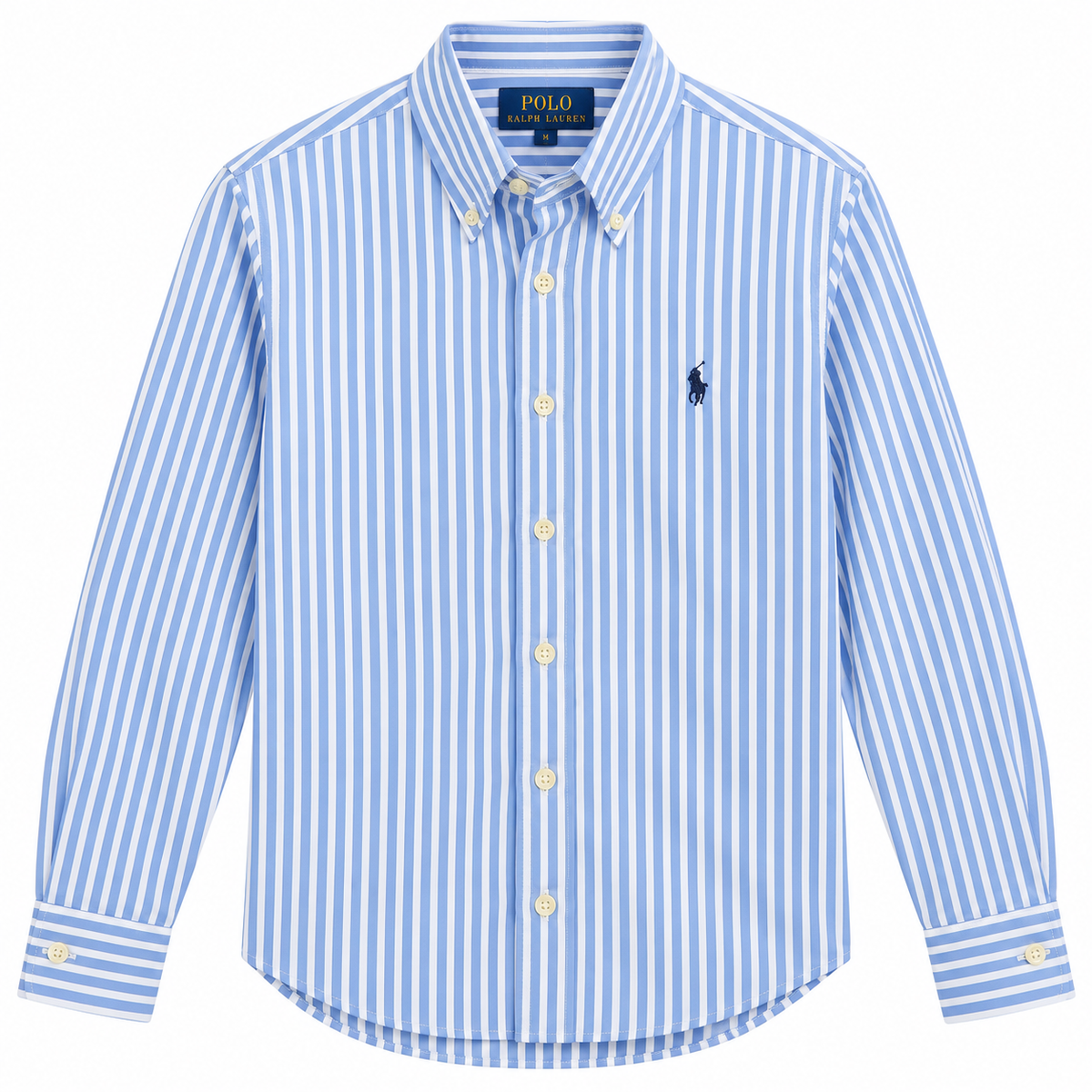 Camisa polo rayas azul