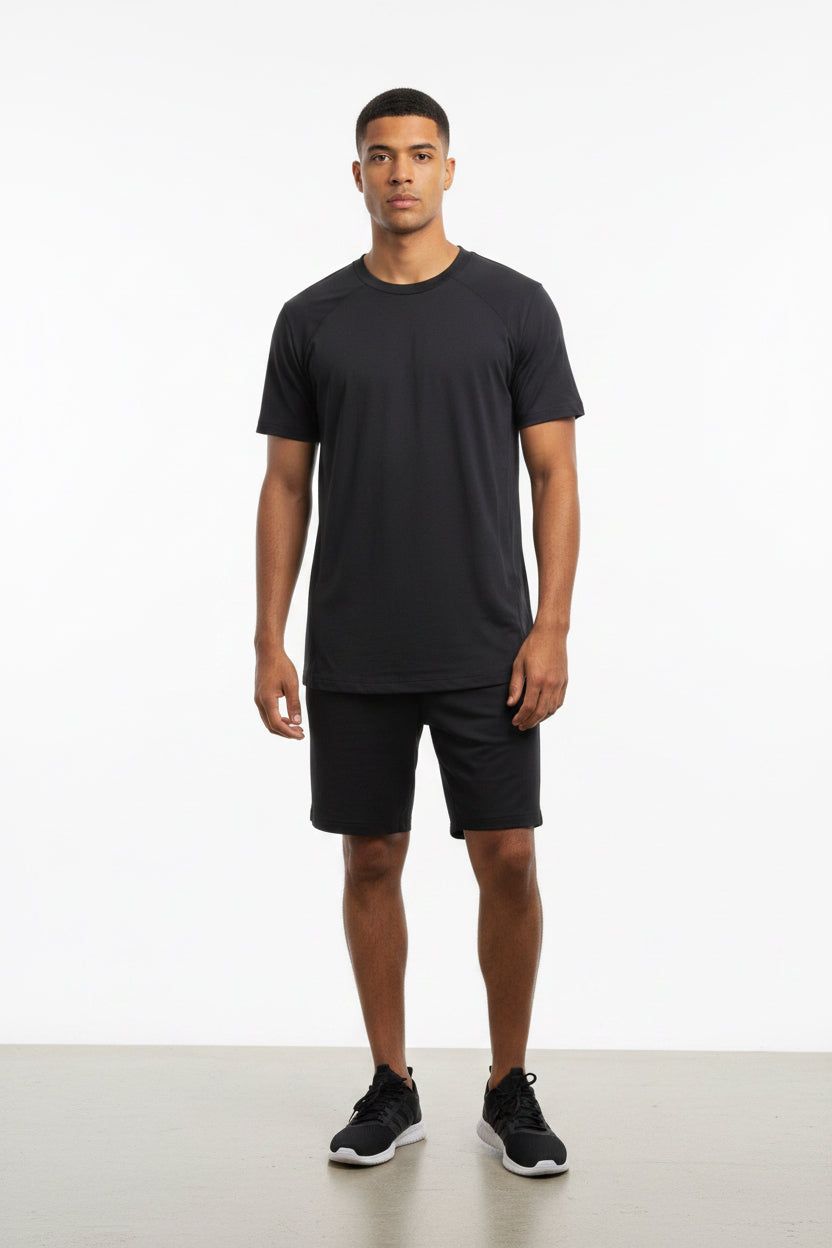 Playera Alo yoga  básica caballero negra