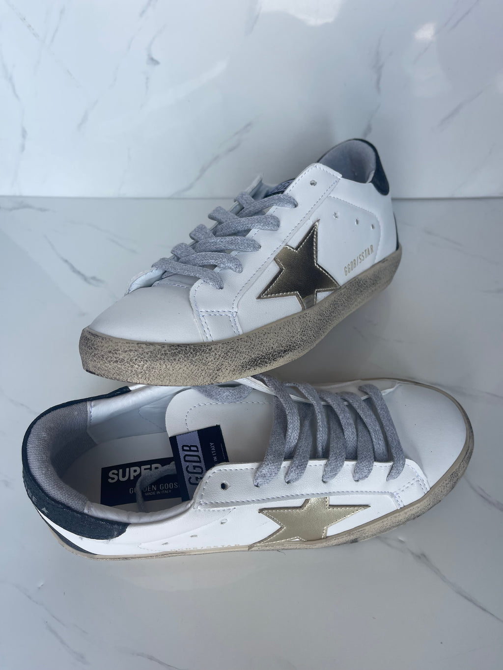 Golden goose estrella dorado talón negro