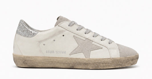 Golden goose latte gris dama