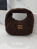 Bolsa Miu Miu café gamuza
