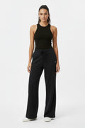 Pants Alo yoga tela licra recto negro
