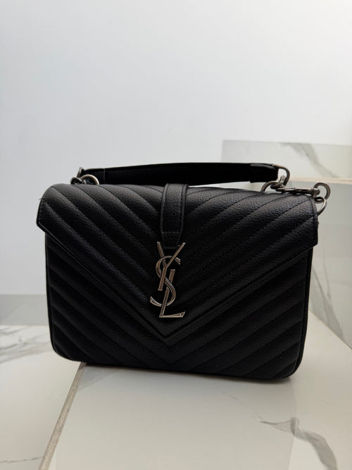 Bolsa ysl negro plata