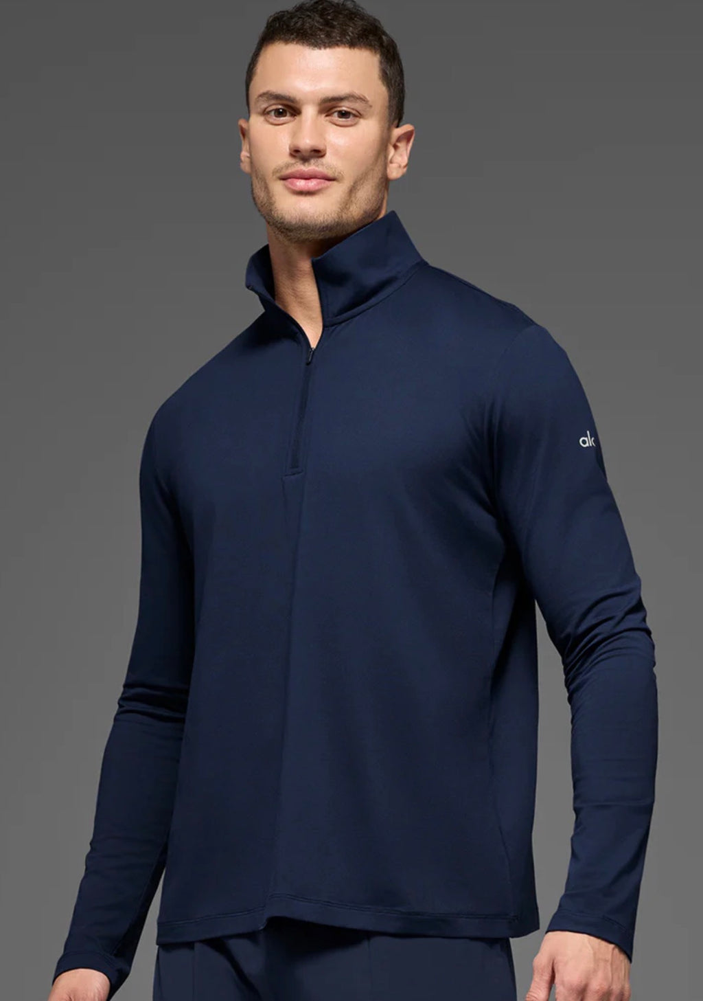 Playera Alo yoga caballero manga larga azul