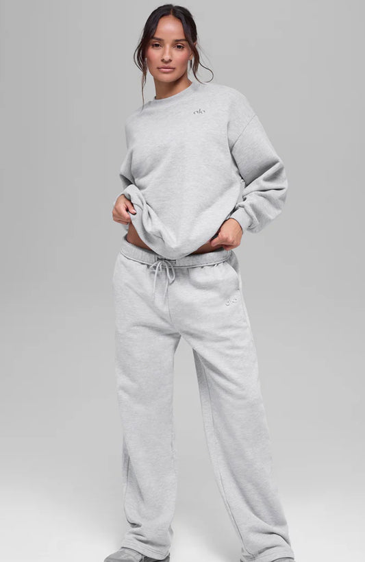 Conjuntos Alo yoga pants y sudadera gris