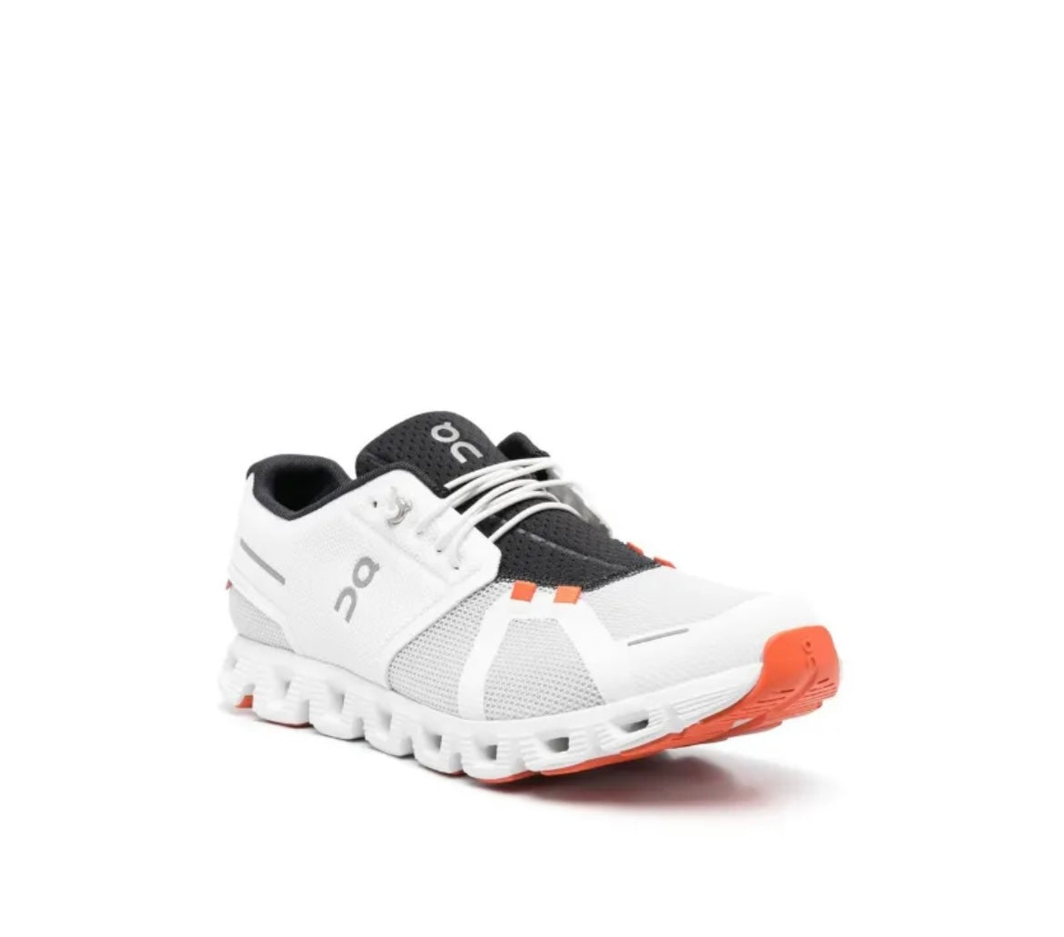 Tenis on cloud 6 Blanco  naranja